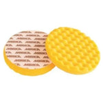 Mirka 6" Yellow Waffle Foam Cutting Pad, 2-Pack, MPADYF-6W, 3