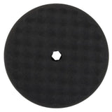 Mirka 8" Black Foam Double Sided Finessing Waffle Buff Pad, Quick Disconnect, MPADBF-8QD
