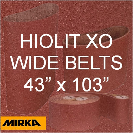Mirka HIOLIT XO 43" x 103" Wide Sanding Belts, TS-Joint, 57-43-103 Series