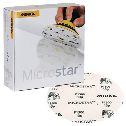 Mirka Microstar Film 6" Solid Grip Discs, FM622 Series