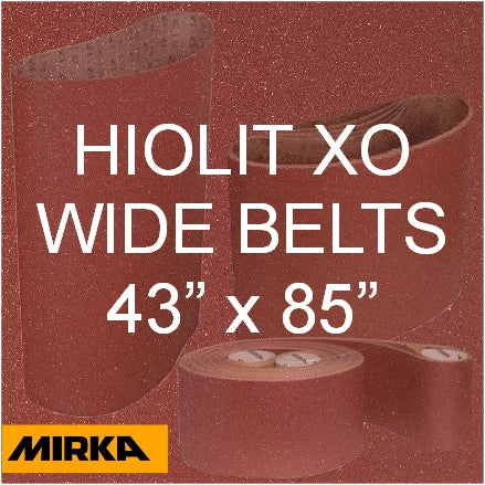 Mirka HIOLIT XO 43" x 85" Wide Sanding Belts, TS-Joint, 57-43-85 Series