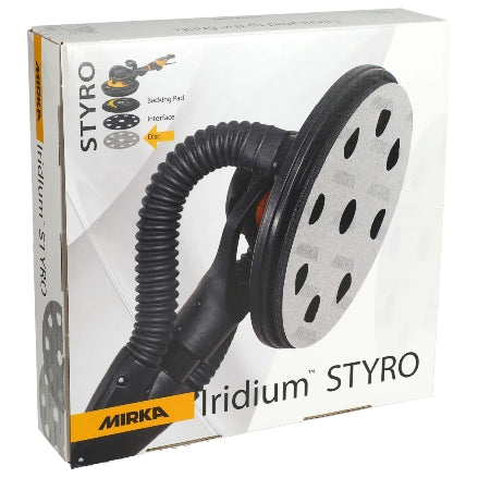 Mirka Iridium 9" STYRO 8+1-Hole Grip Sanding Discs, 24-9CU Series