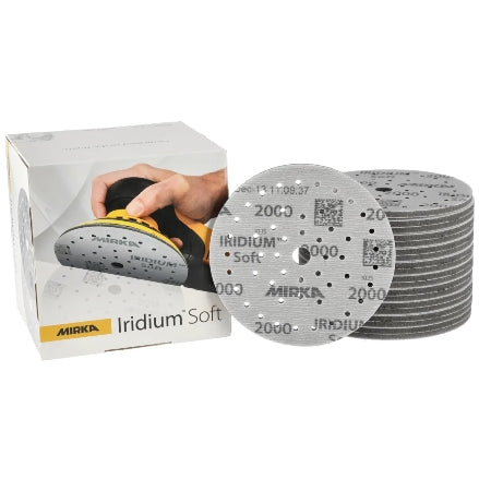 Mirka Iridium Soft 6" Multifit Grip Dry Sanding Discs, 24-6MF Series