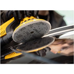 Mirka Iridium Soft 6" Multifit Grip Dry Sanding Discs, 24-6MF Series, in action image, 2