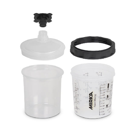 Mirka Paint Cup System Complete Kit with 125µm Filter Lids
