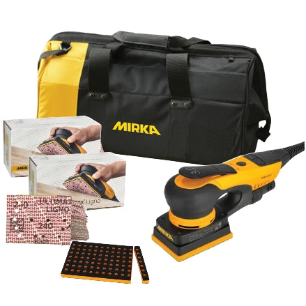 Mirka DEOS 3" x 4" Electric Sander 343XCV Bundle, MUS-SUM25-EL2