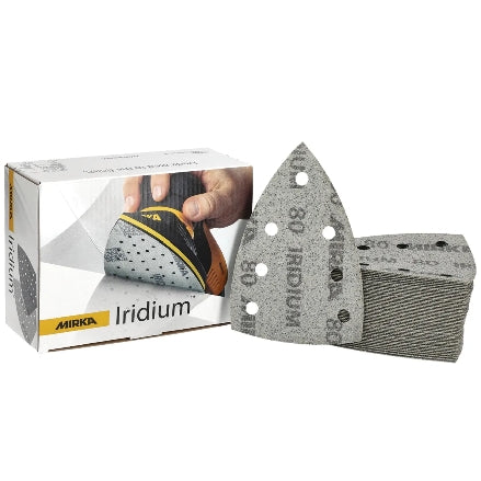 Mirka Iridium 4" x 6" x 6" Delta Mutli-Hole Sanding Triangles, 24-620 Series