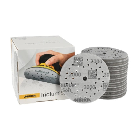 Mirka Iridium Soft 5" Multifit Grip Dry Sanding Discs, 24-5MF Series