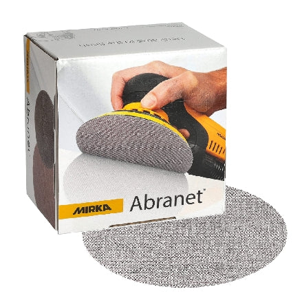 Mirka Autonet 150mm 6" Sanding Mesh Disc P120 50 Discs Paintwork Dust Extraction