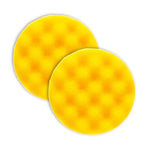 Mirka 3.25" Yellow Waffle Foam Cutting Pad, 2-Pack, MPADYF-3.25W
