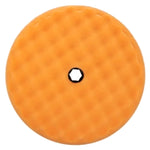 Mirka 8" Orange Foam Double Sided Cutting Waffle Buff Pad, Quick Disconnect, MPADOF-8QD