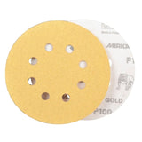 Mirka Gold 5" 8-Hole Grip Sanding Discs, Retail Packs, 23-615-RP Series, 2