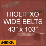 Mirka HIOLIT XO 43" x 103" Wide Sanding Belts, TS-Joint, 57-43-103 Series