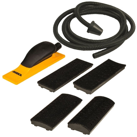 Mirka 2.75" x 8" Vacuum Sanding Block Contour Kit and Hose, MVHB38-K + 91100-A